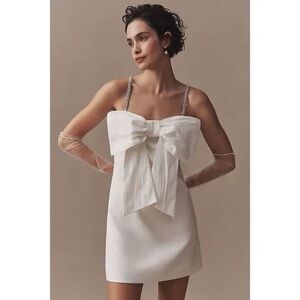 Bridal Cream Dress with Bow Detail